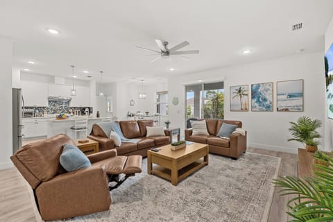 An open-concept gathering space designed so conversations flow as easily as the vacation itself.