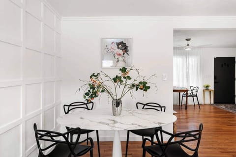 Luxurious modern dining room — gather your World Cup crew for game-day meals in style.