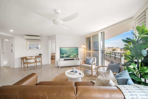 Light filled living space with relaxed beachside styling