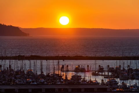 Sunset over Puget Sound paints the sky just minutes from the house.