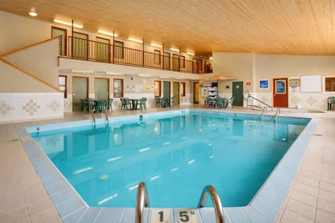Swim a few laps in the spacious indoor pool area.