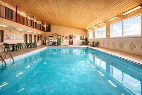 Dive into a sunlit indoor pool for effortless relaxation.
