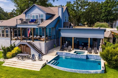 View of the back of the house from the lake