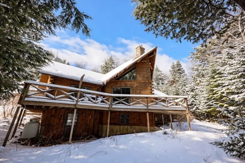 Maine winter getaway in the woods