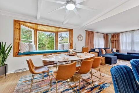 Dining room with lake views