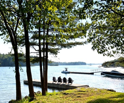 Relax on your private dock, watch the boats drift through the Thousand Islands