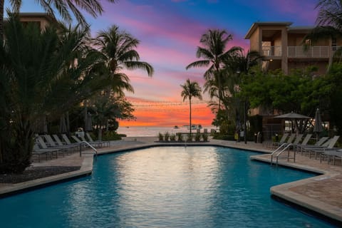 Twilight view from pool & hot tub area