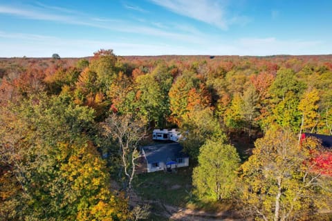 Aerial View | Single Family Home | Wooded Lot
