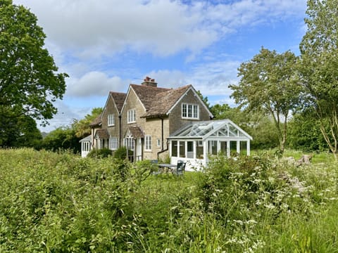 South Cottage, Alweston, Sherborne: The front of South Cottage and Amy's next door