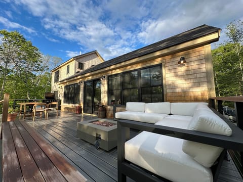 The house is designed for indoor/outdoor living