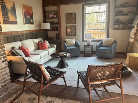Larger cabin living room
