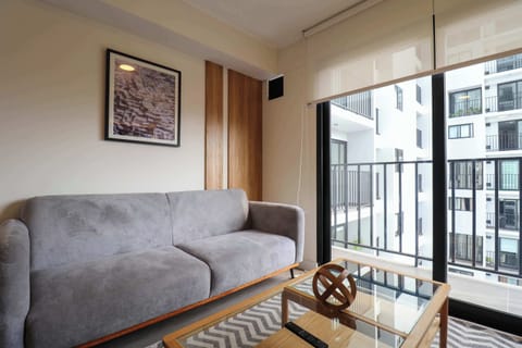 Living Room with balcony