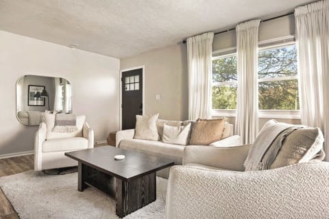 Living Room | Bright, Comfortable Seating Area with Natural Light and a Queen Sofa Bed