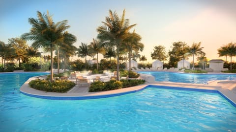 Sip something cool at the chic poolside bar oasis.