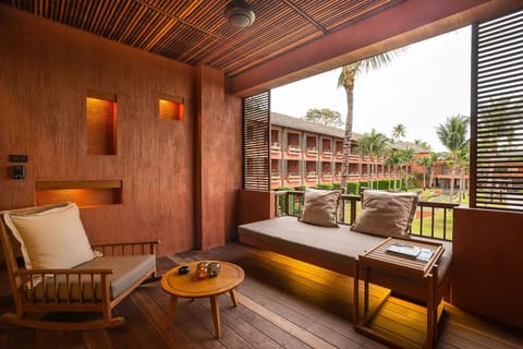 Sip morning coffee on the shaded daybed with breezes.
