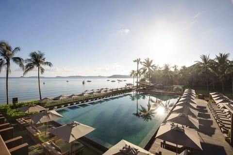 Unwind at sunrise with endless ocean views from the pool.
