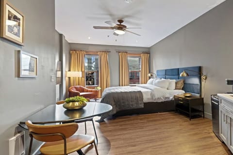 Recharge in a calm, spacious room with evening ambience.
