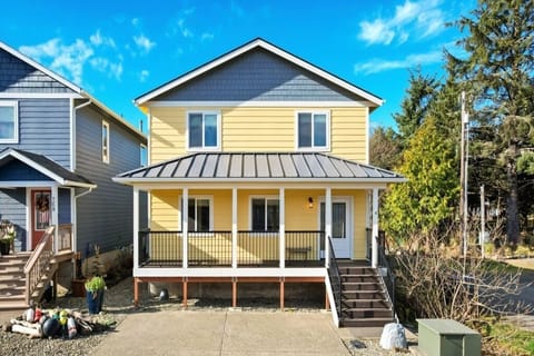 Dedicated driveway parking with ample space for two vehicles.