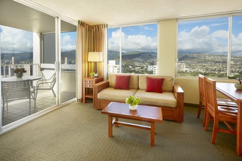 Linger by panoramic windows and soak in mountain scenery.