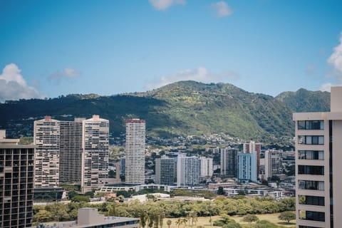 Soak in panoramic mountain and city scenery just outside