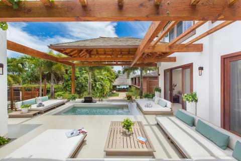 Private pool with pergola lounge—perfect for morning swims or sunset cocktails.