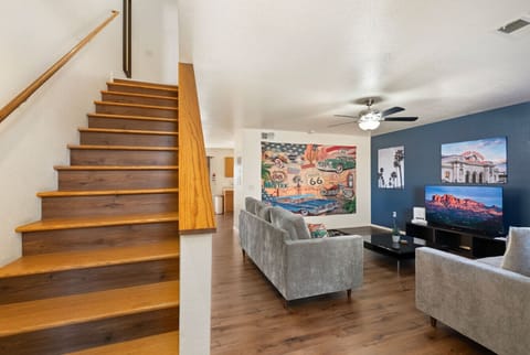 Step inside and into the Route 66 experience, with open living space and fun themed details throughout.