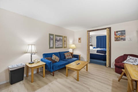Curl up in the cozy living room & stream your favorites on the smart TV​