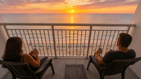 Wake up to one of Myrtle Beach`s most breathtaking sunrises. Sip your morning coffee from your private oceanfront balcony as the sky transforms into brilliant shades of gold, pink, and orange. It`s the kind of view you`ll remember long after your vacation