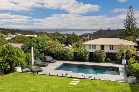 Swimming pool and lawn