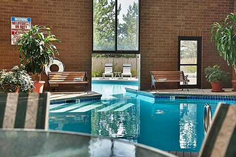 Swim a few laps in the bright, heated indoor pool.