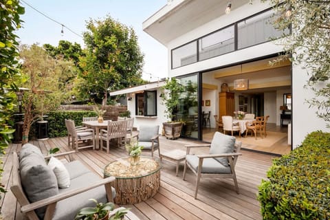 Your own private backyard with dining and lounge seating, perfect for soaking up the California sun.