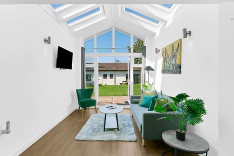 Living Space with doors opening to private terrace