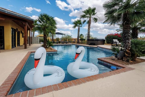Welcome to The Villa, our 6 bedroom, 4.5 bath home with a private heated pool in Fabulous Fountain Hills.