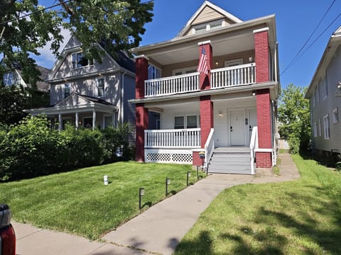 Neighborhood, Grass, Lawn, Person, Building