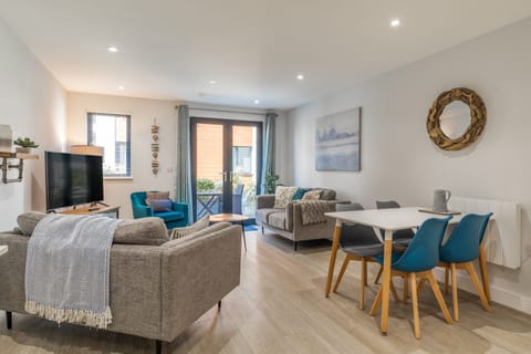 The open-plan living space at Palmshore, Devon