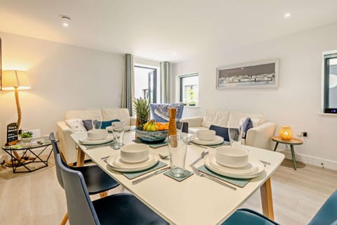 The living space at Waveside, Devon