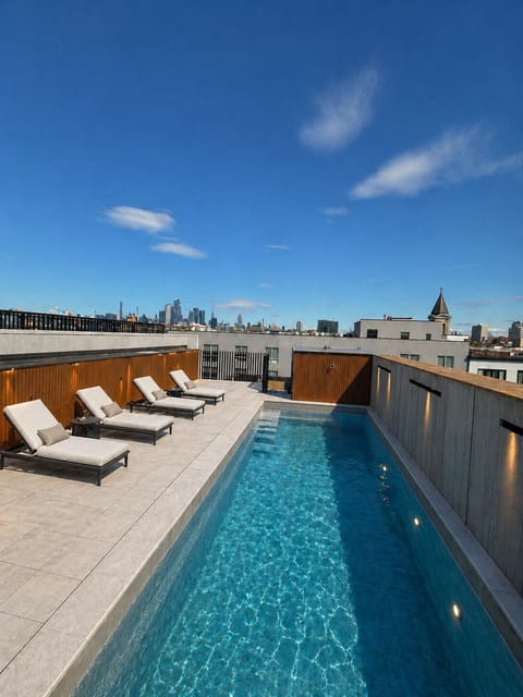 Shared rooftop pool