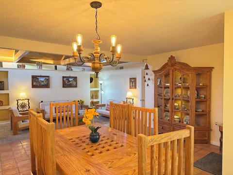 Dining and living room areas