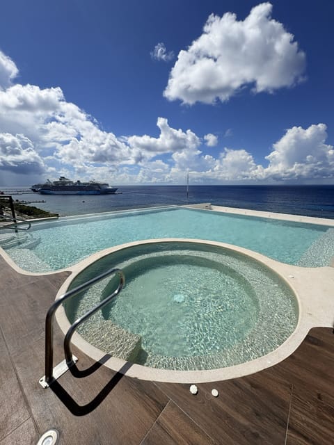 Roof top pool and hot tub