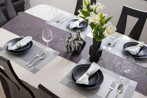 We also have a dining set for adults. Since many guests do not use it, please feel free to take it out from the kitchen cabinet.