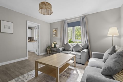 Living Room with double sofa bed