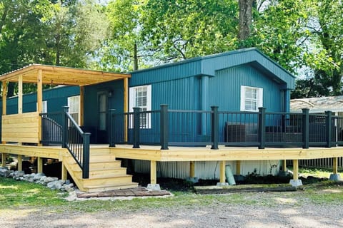 Exterior of the home & deck. 