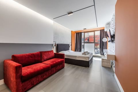 Bedroom with a double bed