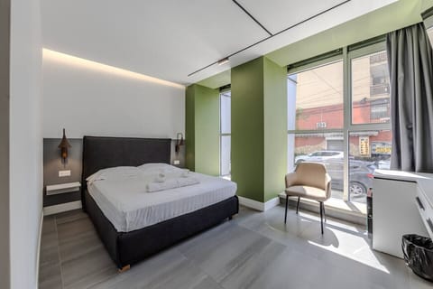 Bedroom with a double bed