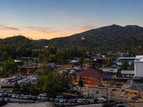 Watch the energy of downtown Gatlinburg below while taking in panoramic mountain scenery from one of the condo`s best features.