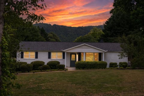 The exterior of our home, with Paris Mountain directly behind us!