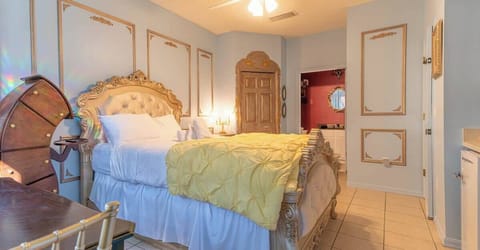 Experience a storybook stay in this elegant themed bedroom, perfect for cozy nights and unforgettable moments with loved ones.