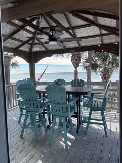 Covered Deck - Beach view; less than 20 steps to the sandy baech