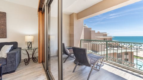 Step out onto the balcony for great views.