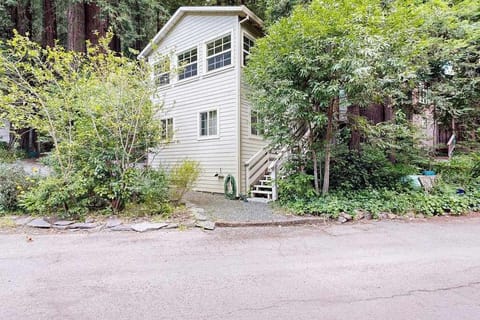 Nestled among towering redwoods, your Guerneville cottage awaits with classic wine country charm and a private wooded setting.